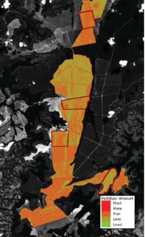 Geospatial fertilizer recommendation visualization