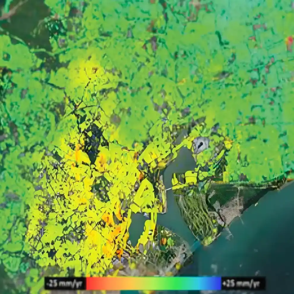 Land subsidence geospatial visualization