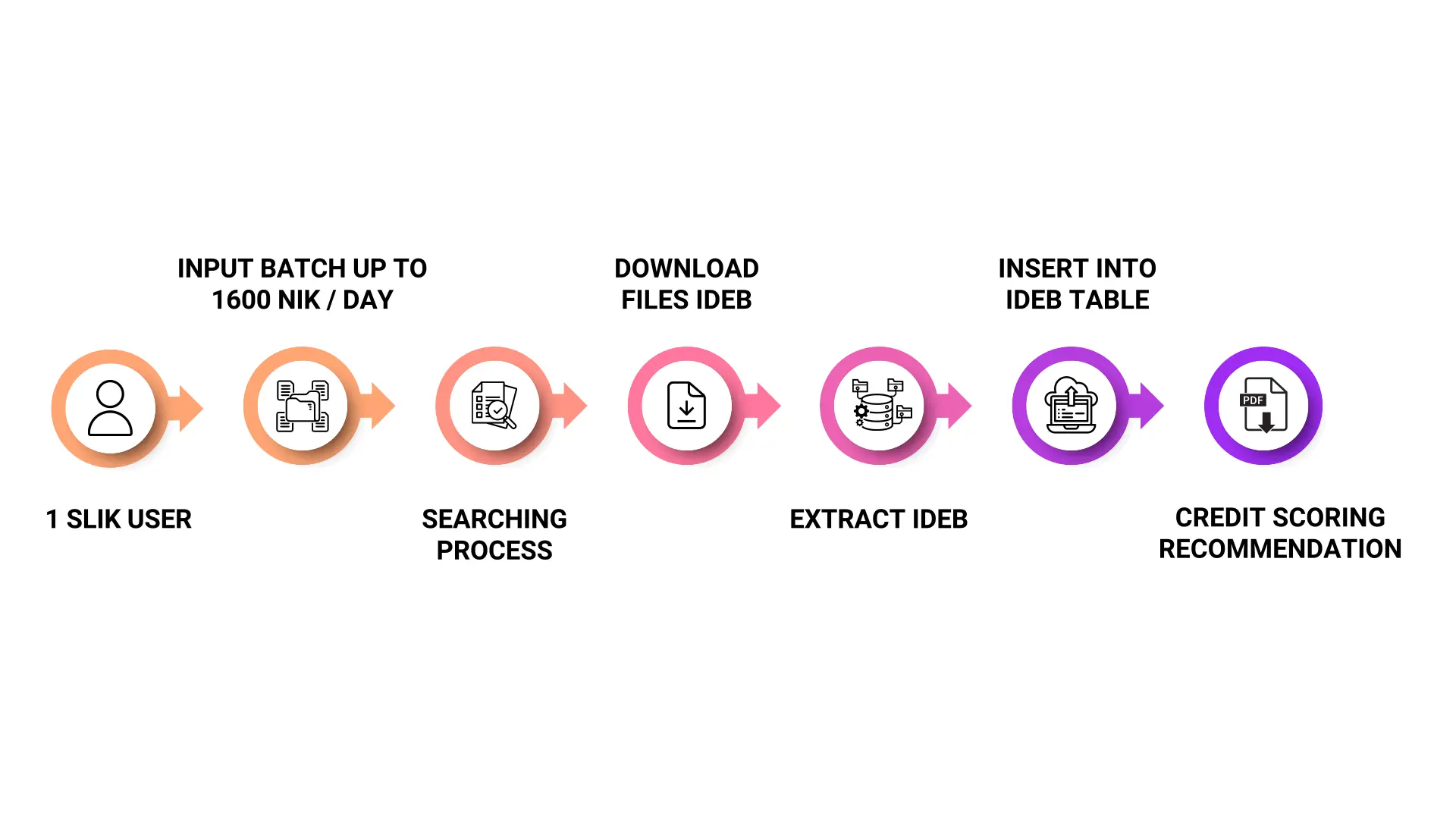 RASSA workflow for batch SLIK processing and credit scoring